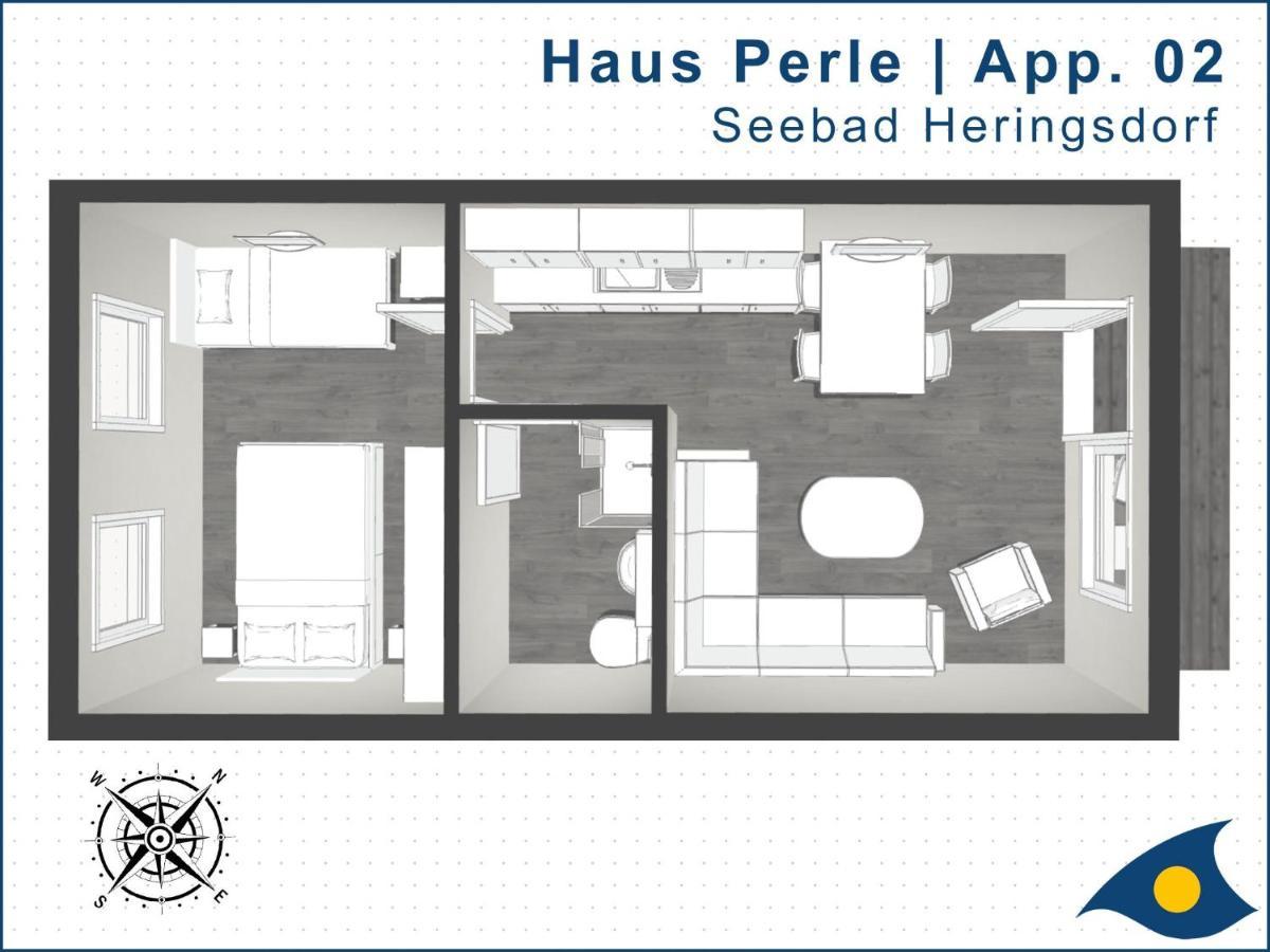 ゼーバート・ヘリングスドルフHaus Perle Whg 02アパートメント エクステリア 写真